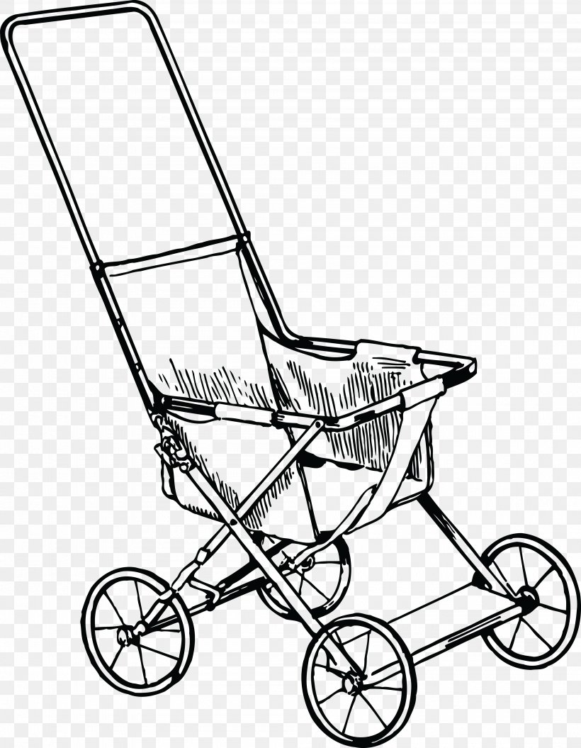 Baby Transport Drawing Clip Art, PNG, 4000x5148px, Baby Transport, Area, Baby Carriage, Bassinet, Black And White Download Free