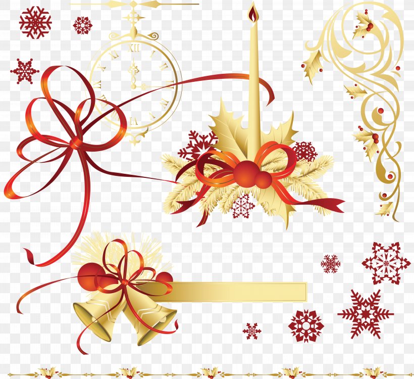 Christmas Ornament Gift Clip Art, PNG, 6469x5918px, Christmas, Art, Branch, Candle, Christmas Decoration Download Free