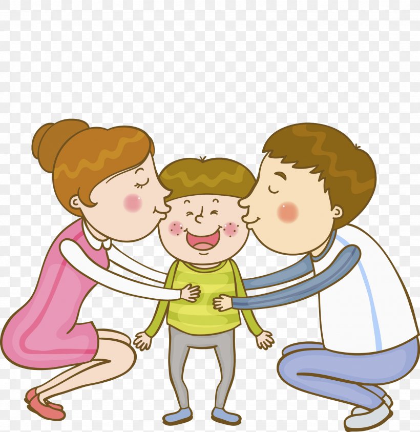 Family Parent Kiss, PNG, 1843x1896px, Watercolor, Cartoon, Flower ...