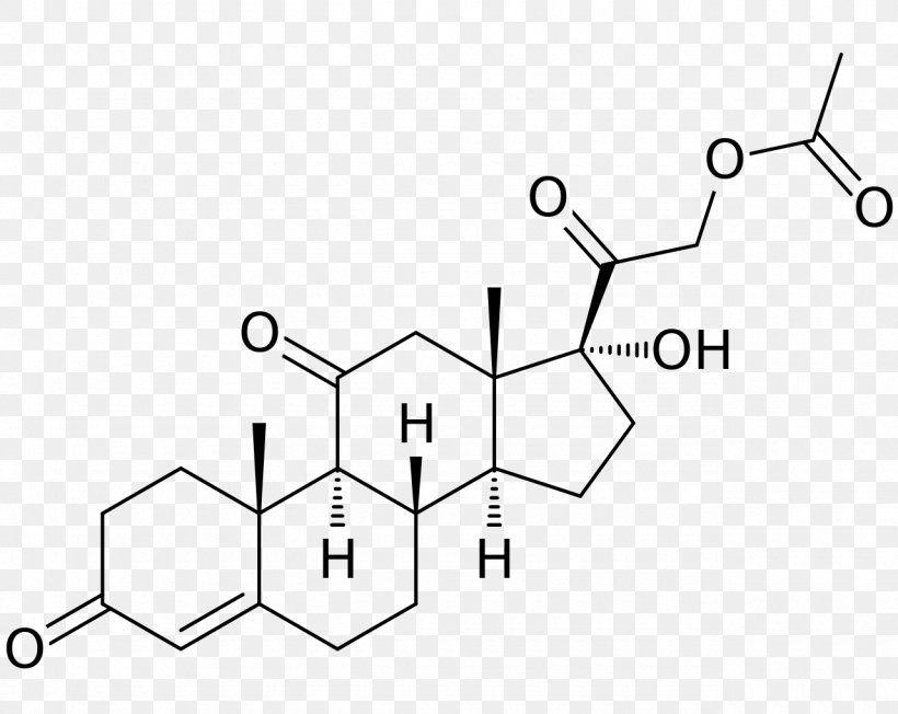 Hydrocortisone Cortisol Cortisone Acetate, PNG, 1280x1018px, Hydrocortisone, Acetate, Area, Black And White, Corticosteroid Download Free