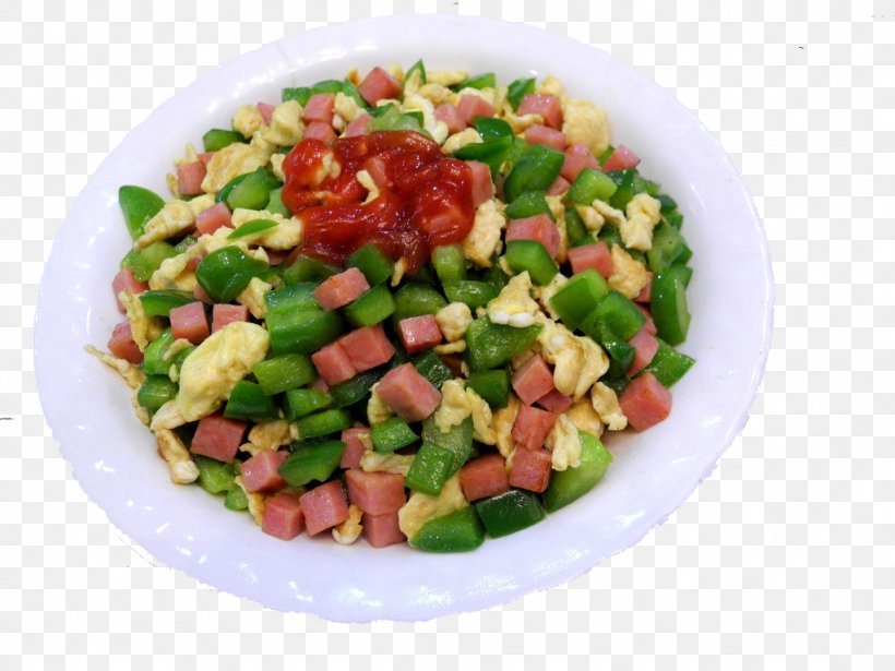 Israeli Salad Scrambled Eggs Omelette Ham Vegetarian Cuisine, PNG, 1024x768px, Israeli Salad, Bell Pepper, Black Pepper, Capsicum, Chili Pepper Download Free
