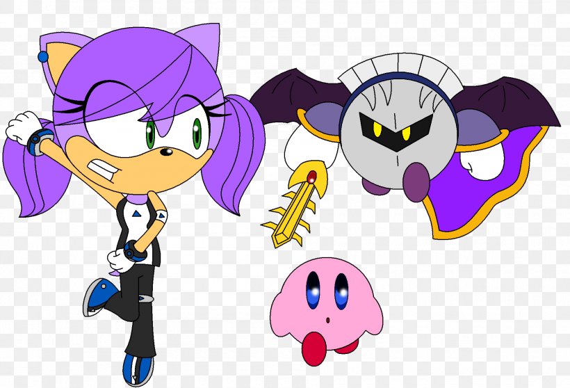 Meta Knight Kirby King Dedede Shadow The Hedgehog Rouge The Bat, PNG, 1890x1287px, Watercolor, Cartoon, Flower, Frame, Heart Download Free