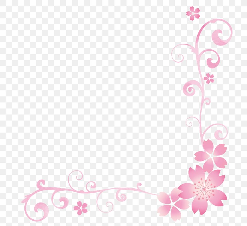 Cartoon Cherry Blossom Corner., PNG, 750x750px, Floral Design, Blossom, Branch, Cherry Blossom, Computer Font Download Free