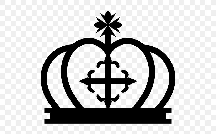 Cross And Crown Symbol Clip Art, PNG, 512x512px, Crown, Artwork, Black And White, Christian Cross, Cross Download Free