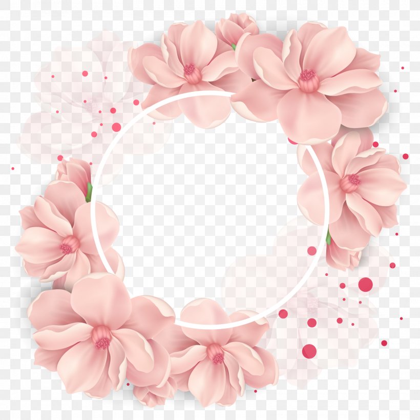 Flower Wedding Wreath Clip Art, PNG, 1600x1600px, Flower, Cherry Blossom, Hair Accessory, Painting, Peach Download Free