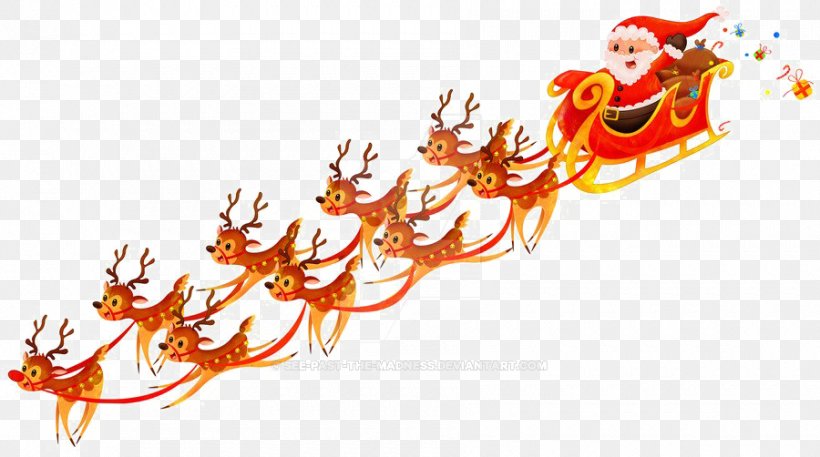 Santa Claus Sled Image Reindeer, PNG, 900x502px, Santa Claus, Christmas Day, Fictional Character, Reindeer, Santa Clause Download Free
