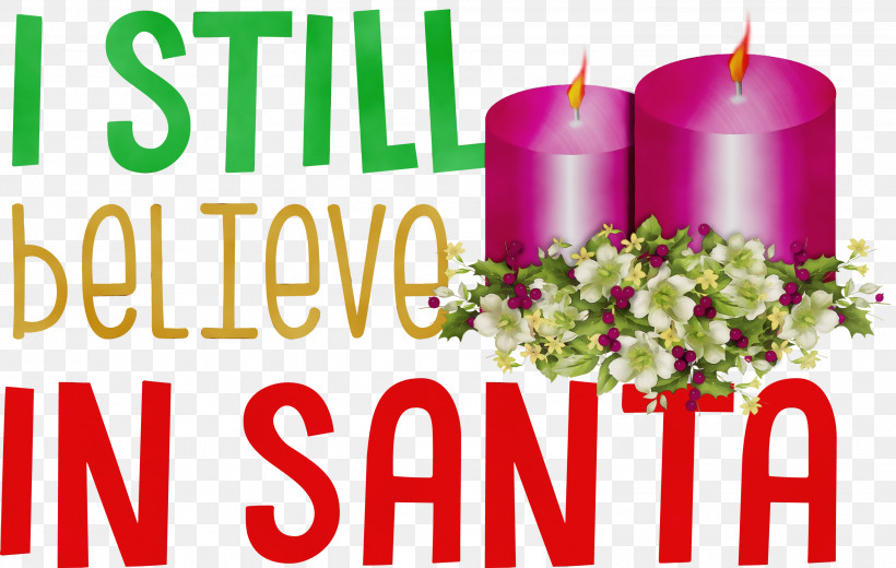 Floral Design, PNG, 2999x1905px, Believe In Santa, Christmas, Floral Design, Meter, Paint Download Free