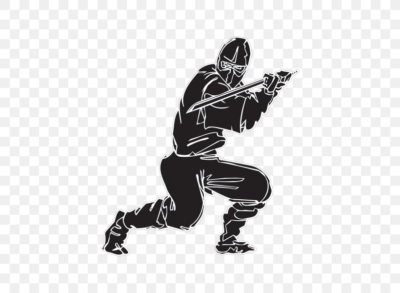 Vector Graphics Royalty-free Clip Art Illustration Ninja, PNG, 600x600px, Royaltyfree, Baseball Equipment, Black, Decal, Fictional Character Download Free