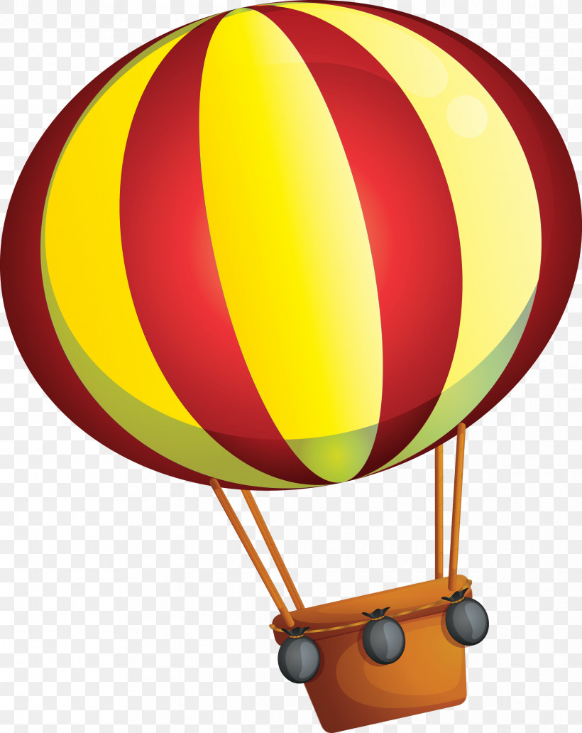 Hot Air Balloon, PNG, 2383x3000px, Hot Air Balloon, Atmosphere Of Earth, Balloon, Line, Yellow Download Free