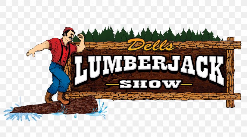 Dells Lumberjack Show Logrolling Logging Paul Bunyan, PNG, 1350x750px, Lumberjack, Advertising, Banner, Dells, Game Download Free