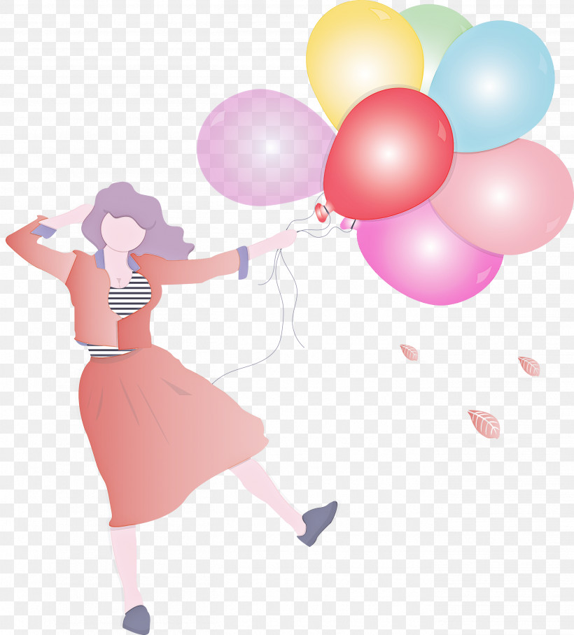 Girl Balloon Party, PNG, 2708x3000px, Girl, Ball, Balloon, Gesture, Happy Download Free
