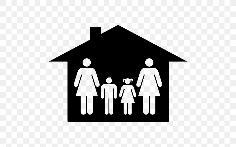House Home Family, PNG, 512x512px, House, Area, Black, Black And White, Brand Download Free