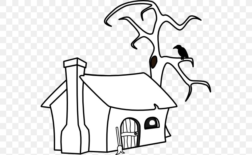 Drawing Witchcraft Cottage Log Cabin Clip Art, PNG, 555x504px, Drawing, Area, Art, Artwork, Black Download Free