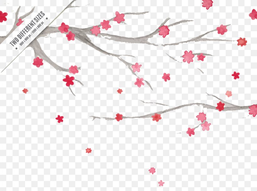Watercolor Painting Cherry Blossom, PNG, 1024x765px, Watercolor Painting, Cerasus, Cherry, Cherry Blossom, Designer Download Free