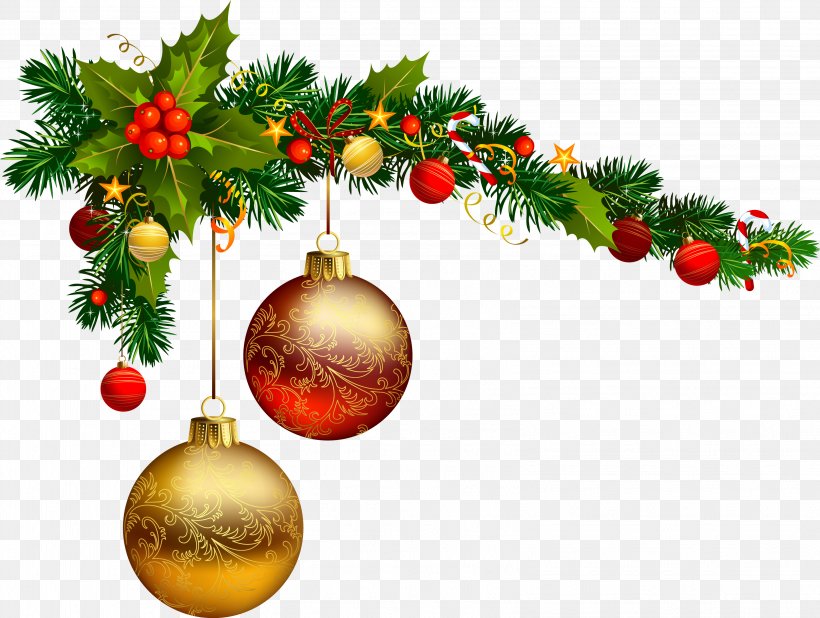 Santa Claus Guirlande De Noël Garland Christmas Decoration Christmas Day, PNG, 3237x2440px, Santa Claus, Bombka, Branch, Christmas, Christmas Day Download Free