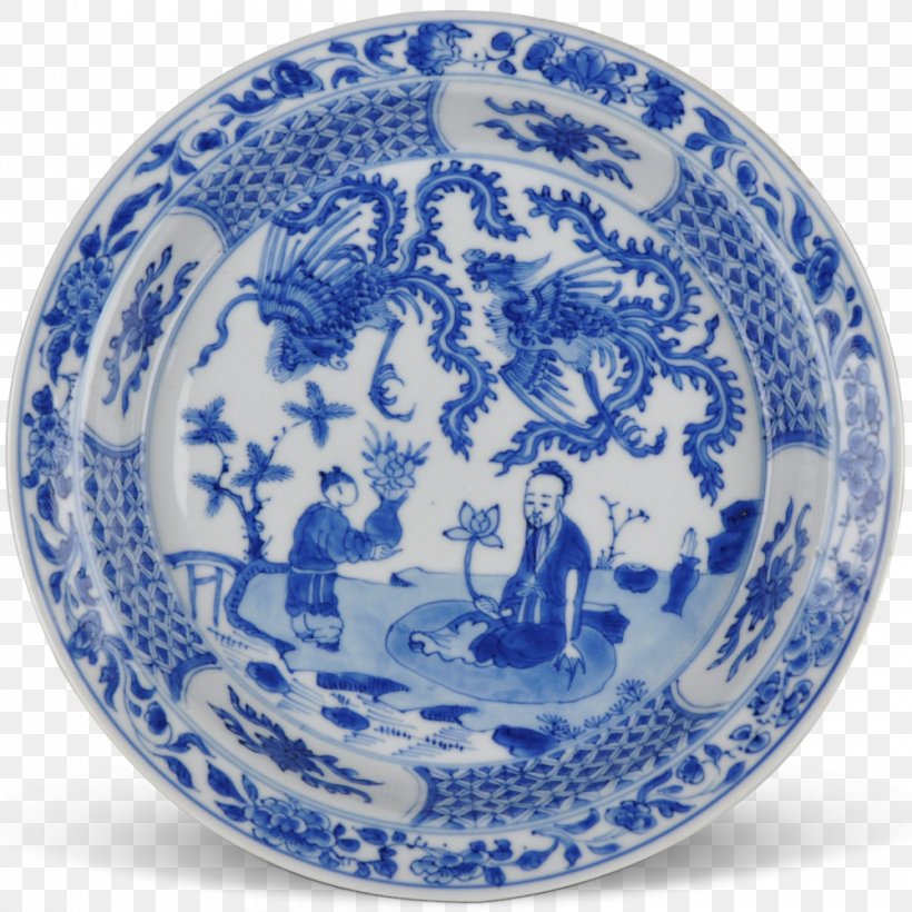 Plate Ceramic Blue And White Pottery Platter Cobalt Blue, PNG, 1000x1000px, Plate, Blue, Blue And White Porcelain, Blue And White Pottery, Ceramic Download Free