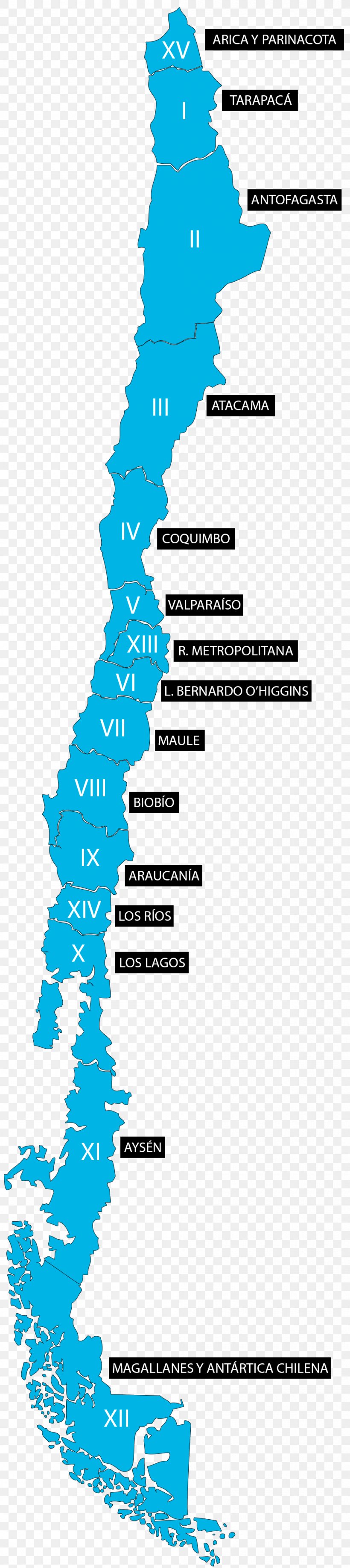 Los Lagos Chile Map Regions Of Chile Ñuble Province Map Los Lagos Region, Png, 1000X4474Px,  Regions Of Chile, Area, Chile,