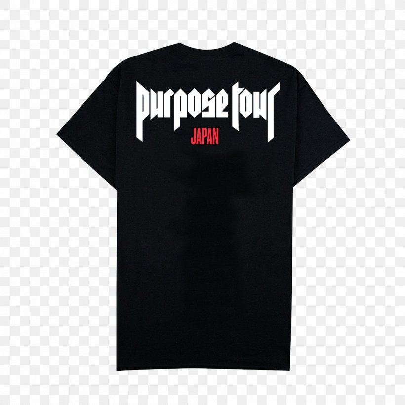 T-shirt Purpose World Tour Blouse, PNG, 1000x1000px, Tshirt, Active Shirt, Black, Blouse, Brand Download Free