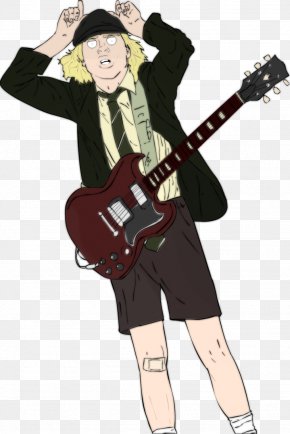 Young - Cartoon AC/DC Comics Guitarist String Instruments PNG
