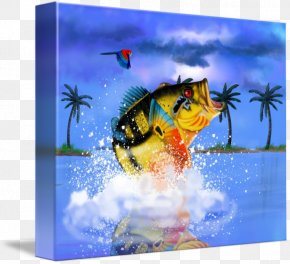 Orange Peacock - Peacock Bass Ecosystem Gallery Wrap Graphics Insect PNG