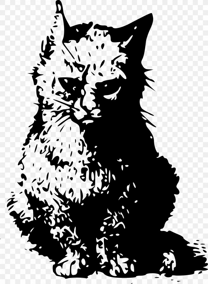T-shirt Stencil Cat Clip Art, PNG, 1758x2400px, Tshirt, Art, Black, Black And White, Carnivoran Download Free
