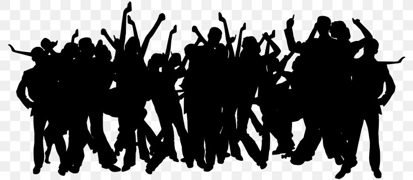 Group Of People Background, PNG, 800x357px, Silhouette, Art, Audience, Blackandwhite, Celebrating Download Free
