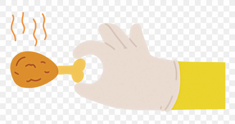 Hand Pinching Chicken, PNG, 2500x1318px, Yellow, Biology, Cartoon, Hm, Meter Download Free
