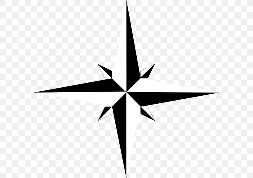 North Compass Rose Clip Art, PNG, 600x577px, North, Black And White, Cardinal Direction, Compass, Compass Rose Download Free