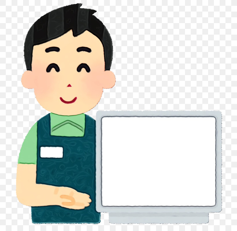 Cartoon Job White-collar Worker Gesture, PNG, 754x800px, Watercolor, Cartoon, Gesture, Job, Paint Download Free