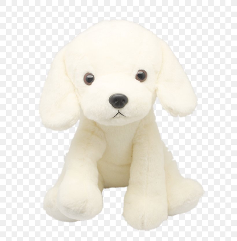white plush dog