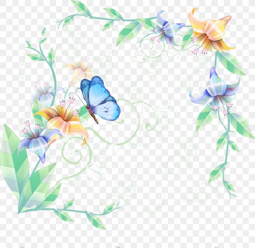 Butterfly Cuadro, PNG, 1024x996px, Butterfly, Art, Blue, Branch, Cuadro Download Free