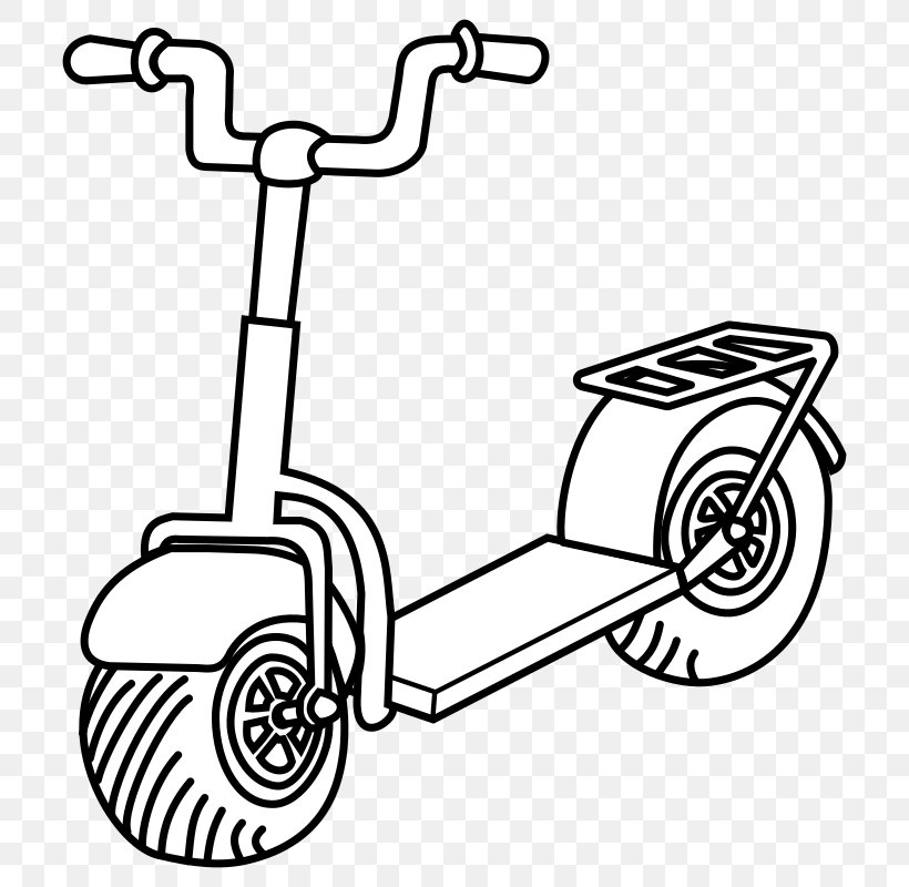 Kick Scooter Moped Clip Art, PNG, 742x800px, Scooter, Area, Automotive Design, Bicycle Handlebars, Black And White Download Free