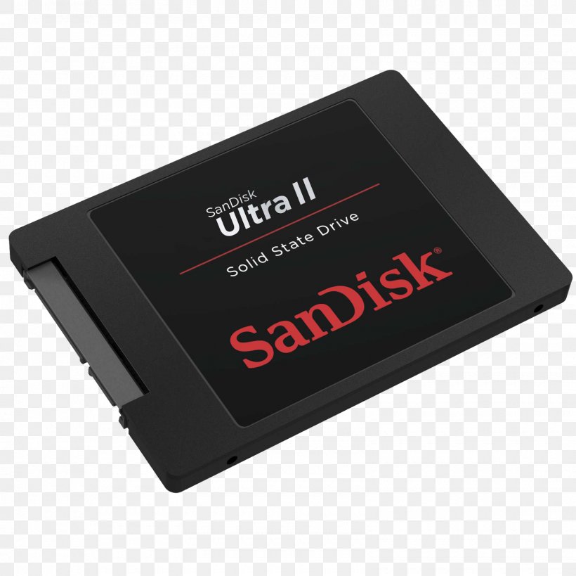 SanDisk Ultra II SSD Solid-state Drive Hard Drives Serial ATA, PNG, 1600x1600px, Solidstate Drive, Computer, Computer Hardware, Data Storage, Data Storage Device Download Free