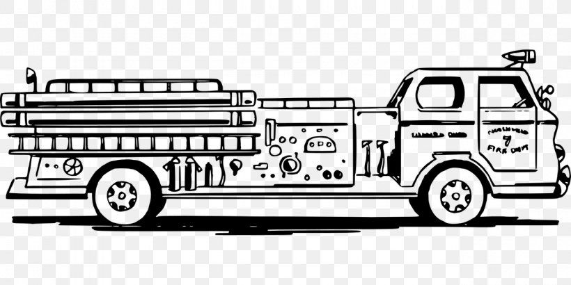 Car Fire Engine Firefighter Fire Department Motor Vehicle, PNG, 1280x640px, Car, Automotive Design, Black And White, Brand, Child Download Free