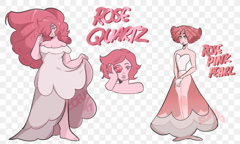 Rose Quartz Pink DeviantArt Gemstone, PNG, 1023x614px, Watercolor, Cartoon, Flower, Frame, Heart Download Free