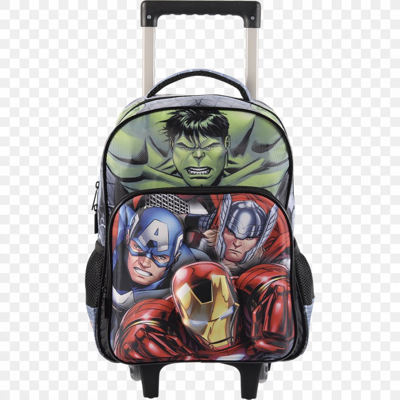 Backpack Rodinha Xeryus Avengers Marvel Comics, PNG, 1000x1000px, Backpack, Avengers, Azul, Bag, Brazil Download Free