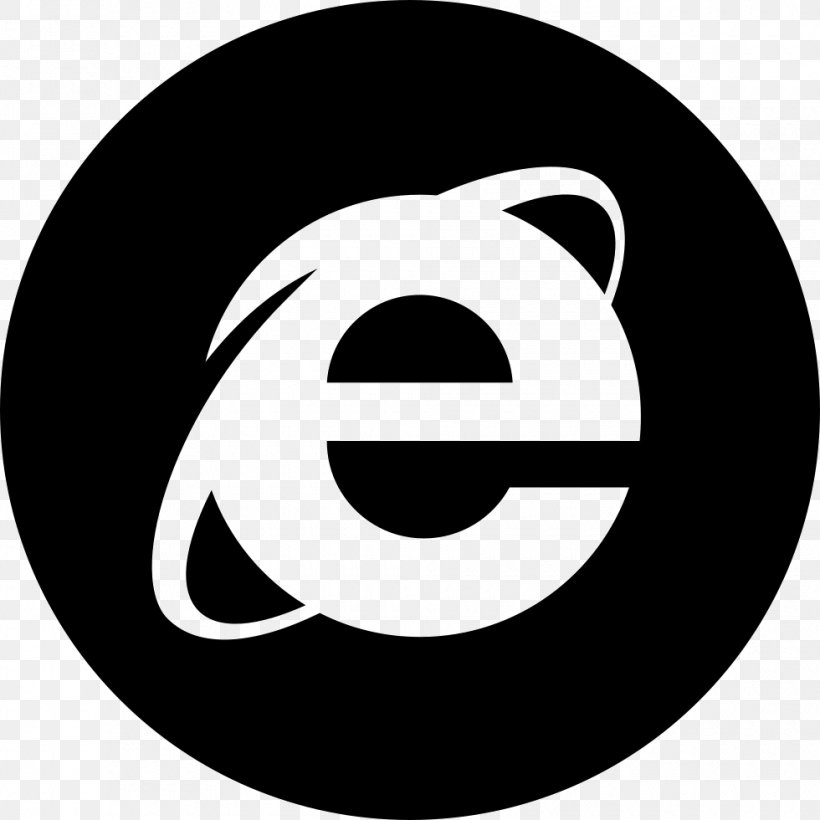 Internet Explorer 11 Internet Explorer 10 Web Browser, PNG, 980x980px, Internet Explorer, Ajax, Black And White, Brand, Internet Download Free