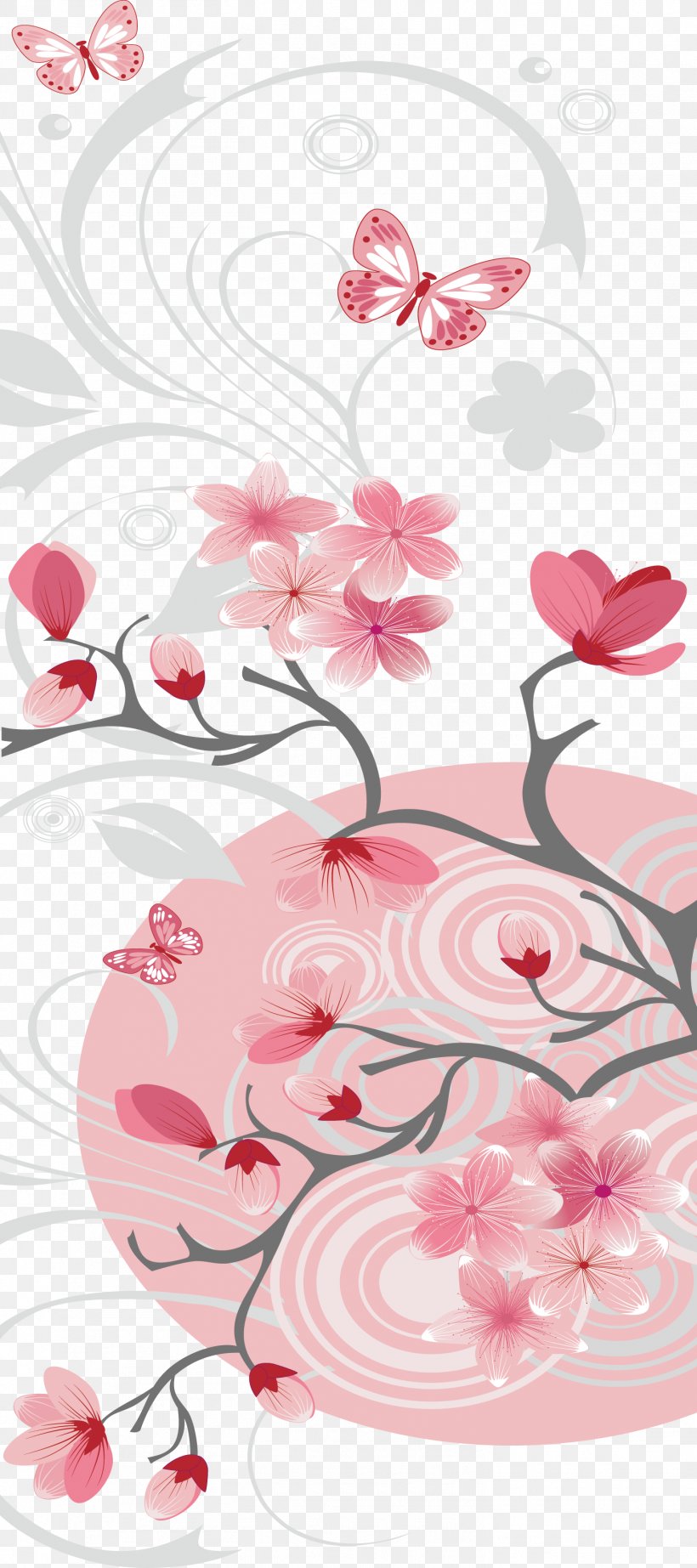 Paper Cherry Blossom Drawing, PNG, 1468x3303px, Paper, Beauty, Blossom, Branch, Cherry Download Free
