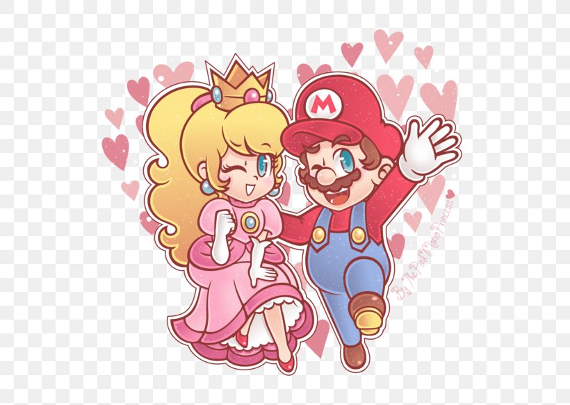 Super Mario Bros. Super Princess Peach Mario Strikers Charged, PNG, 600x583px, Watercolor, Cartoon, Flower, Frame, Heart Download Free