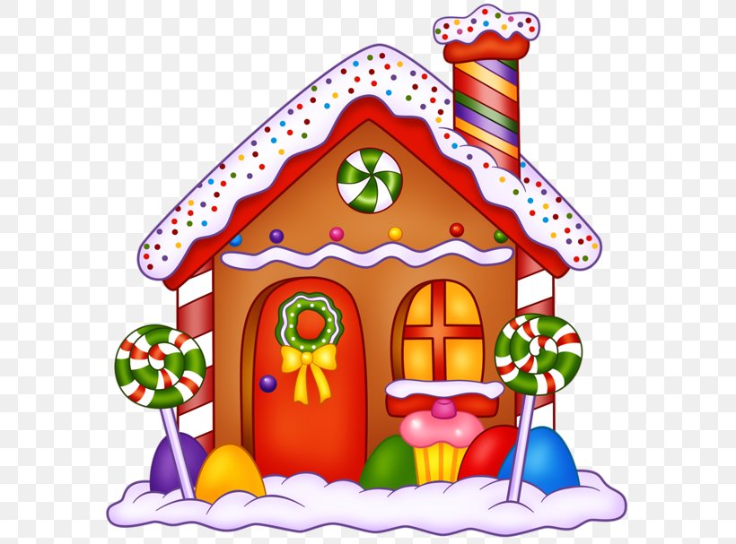 Gingerbread House Hansel And Gretel Clip Art Lollipop, PNG, 593x607px, Gingerbread House, Biscuits, Candy, Christmas Day, Confectionery Download Free