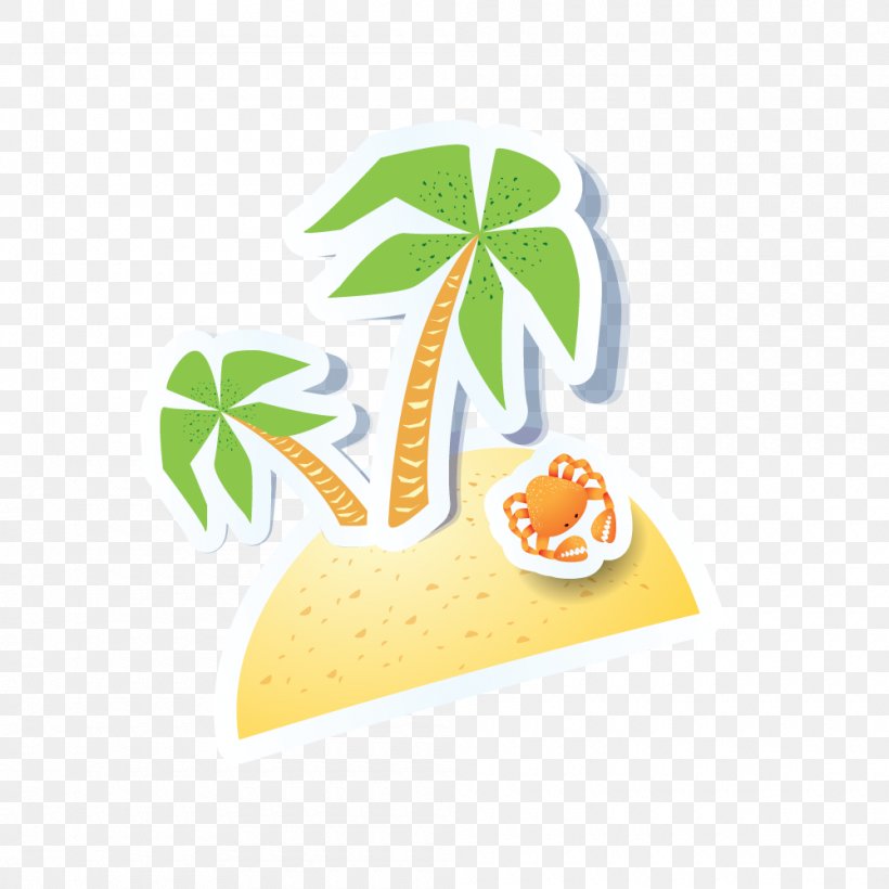 Beach, PNG, 1000x1000px, Beach, Drawing, Fruit, Leaf, Sea Download Free