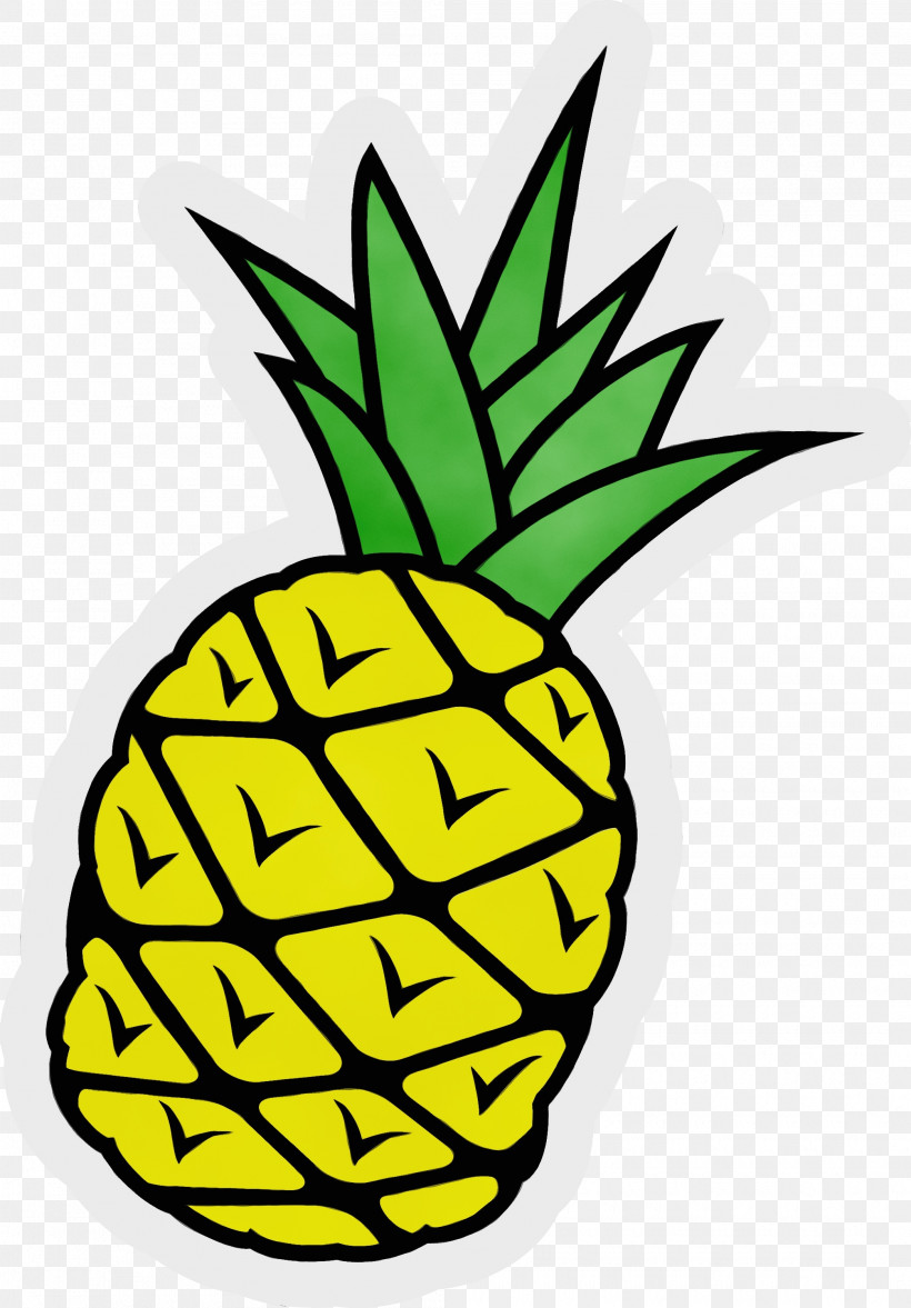 Pineapple, PNG, 2090x3000px, Summer Pop Sticker, Biology, Commodity, Leaf, Mtree Download Free