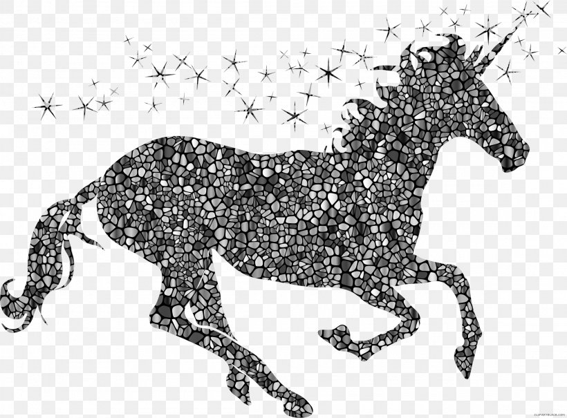 The Black Unicorn Clip Art Image, PNG, 2310x1706px, Unicorn, Animal Figure, Art, Black And White, Black Unicorn Download Free