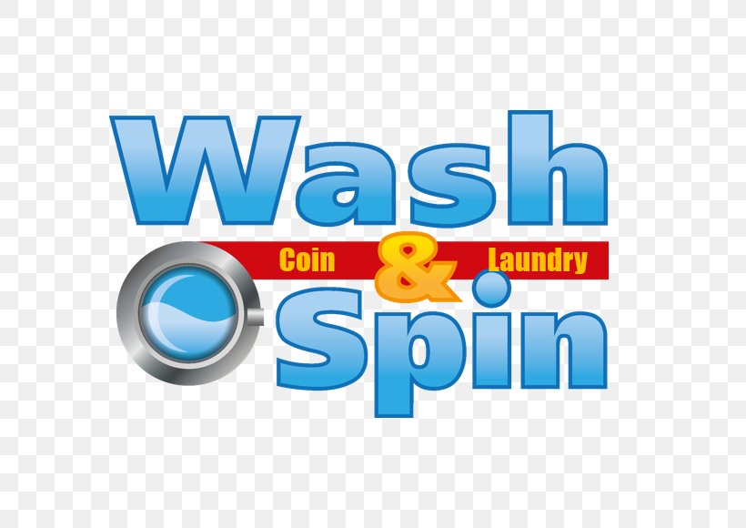 Wash & Spin Coin Laundry Logo Self-service Laundry Brand, PNG, 580x580px, Laundry, Area, Brand, Cleaning, Facebook Download Free