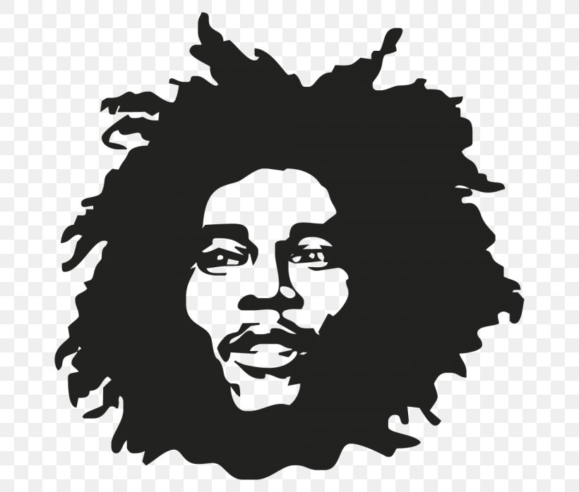 Bob Marley Silhouette Musician Drawing, PNG, 700x698px, Bob Marley, Art, Black And White, Drawing, Face Download Free