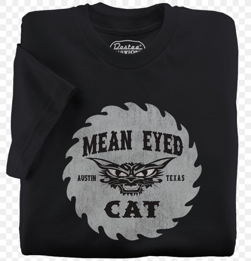 T-shirt Mean Eyed Cat Stubb's Bar-B-Q Hoodie, PNG, 800x850px, Tshirt, Austin, Bar, Black, Brand Download Free