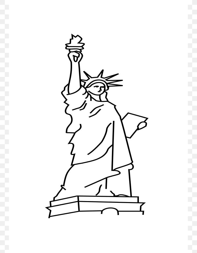 Statue Of Liberty Cartoon Drawing Clip Art, PNG, 745x1053px, Statue Of Liberty, Area, Arm, Art, Artwork Download Free