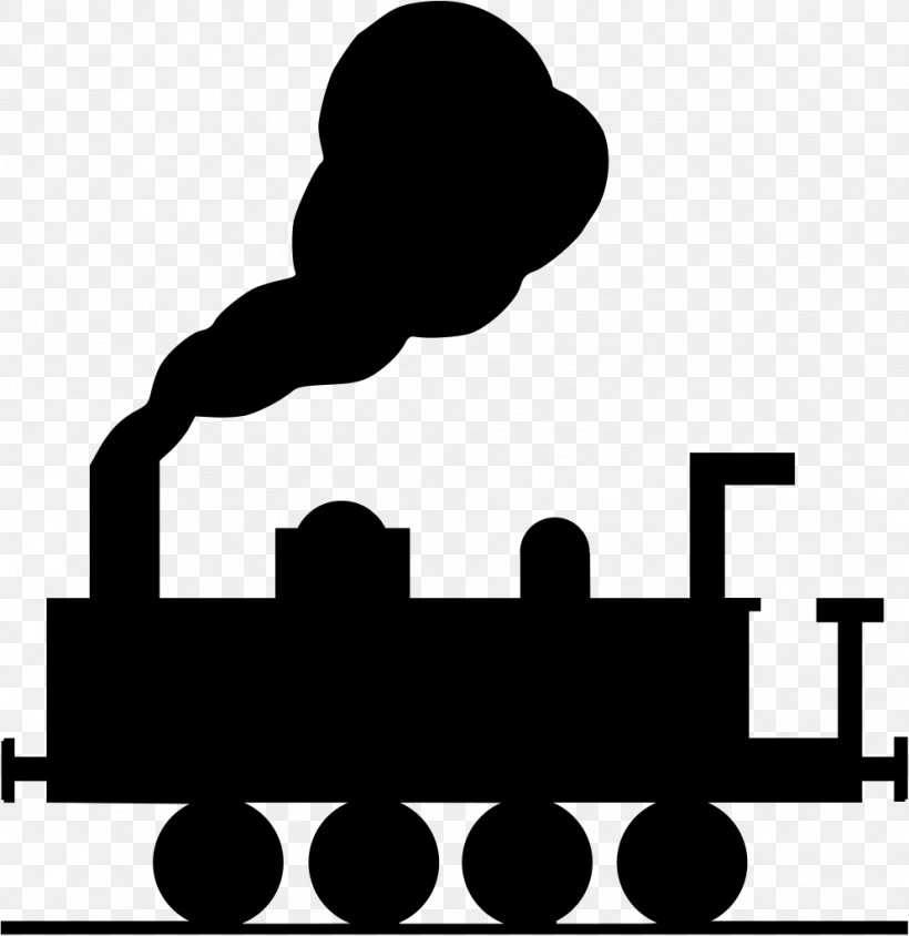 Train Rail Transport Rapid Transit Steam Locomotive Clip Art, PNG, 994x1024px, Train, Black And White, Brand, Human Behavior, Locomotive Download Free