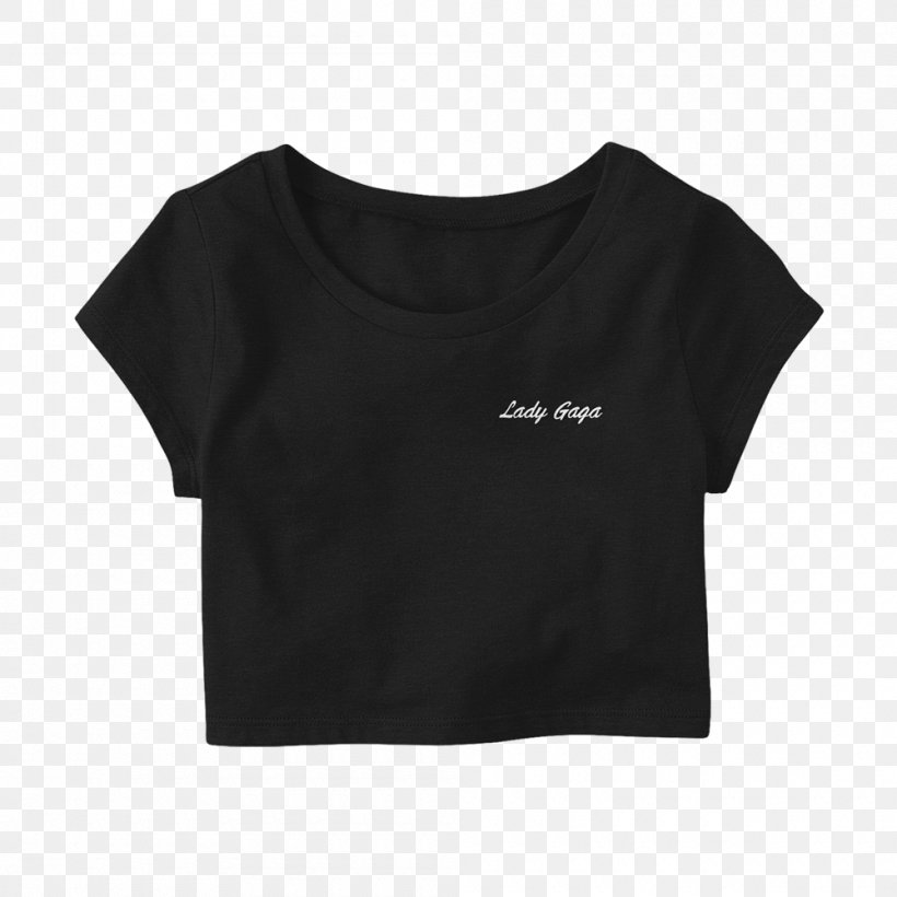 T-shirt Crop Top Sleeve, PNG, 1000x1000px, Tshirt, Black, Blouse, Clothing, Crop Top Download Free