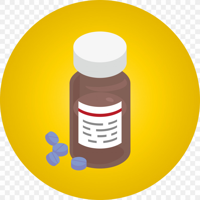 Tablet Pill, PNG, 3000x3000px, Tablet, Pill, Yellow Download Free